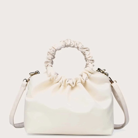 Ruched Chain Satchel Bag - Picture 1 of 3